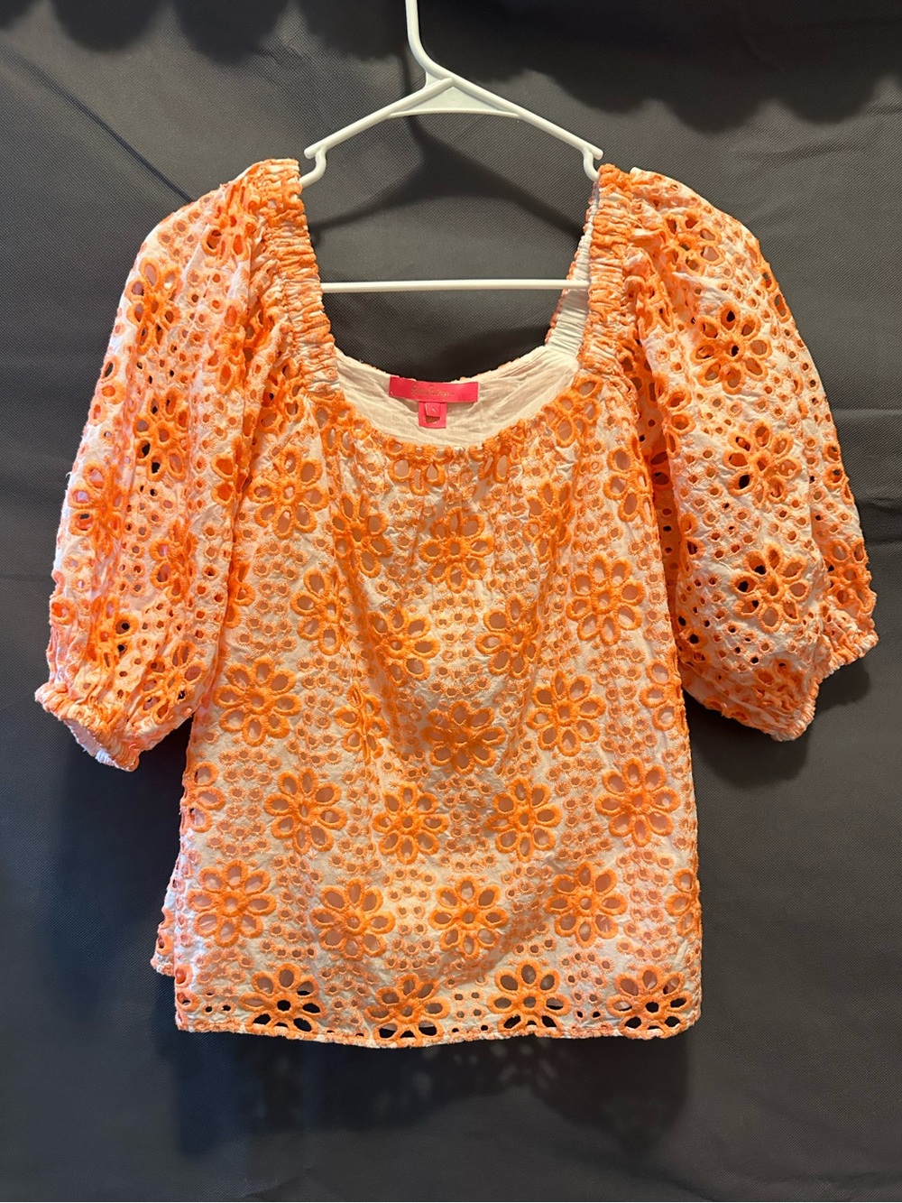 Lilly Pulitzer Kerrigan Eyelet Puff-Sleeve Top